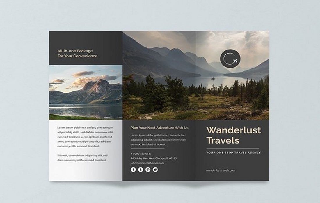 free half fold brochure template microsoft word