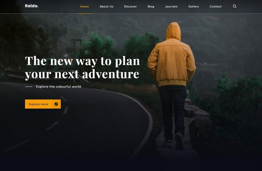 Free Travel Website Adobe XD Template