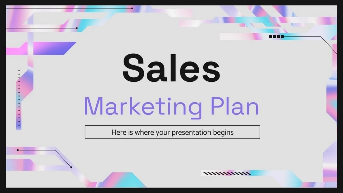Free Trendy Sales Marketing Plan Google Slides Template