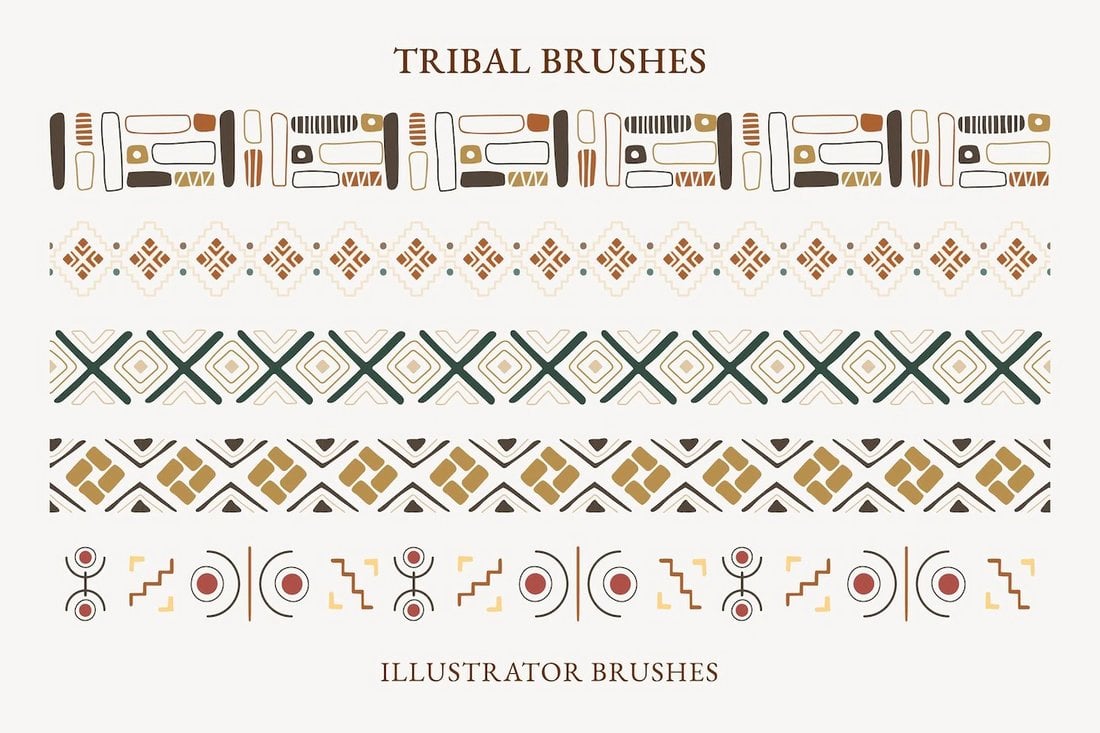 Free Tribal Illustrator Brushes