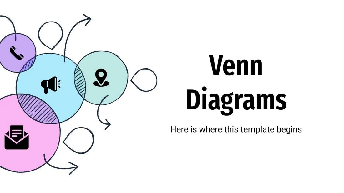 Templat PowerPoint Diagram Venn Gratis