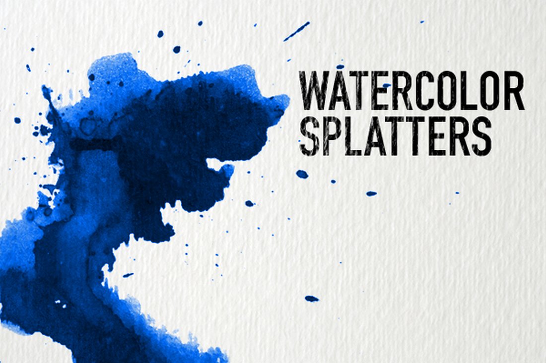 Free Watercolor Splatters Brushes