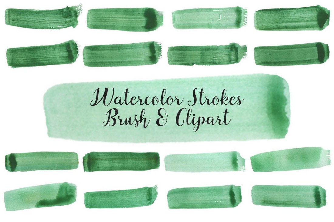 Free Watercolor Strokes PNG and Brushes