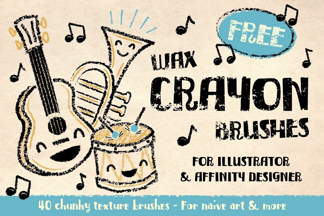 Free-Wax-Crayon-Brushes-for-Affinity-Designer 15+ Best Affinity Designer Brushes design tips 