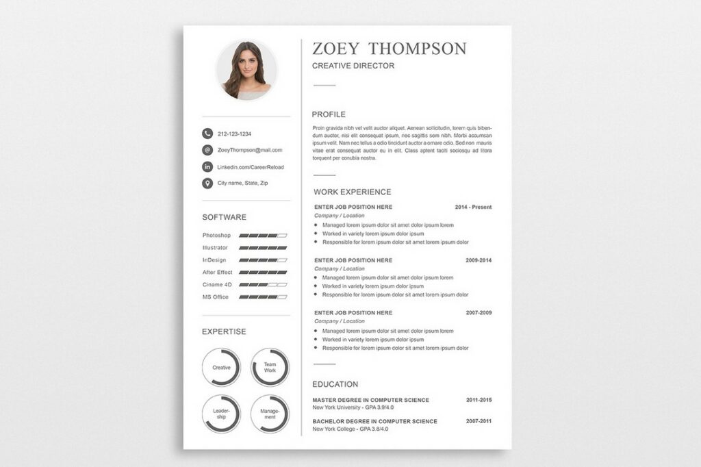 20 Pro Resume Templates For Microsoft Word 2025 Design Shack Free Word Resume Cover Letter Template 1 1024x682 
