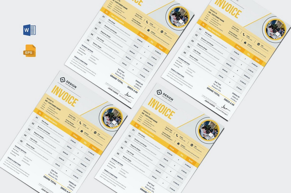 Freelance-Business-Invoice-Template-Word 20+ Best Invoice Templates for Word (Free & Pro) 2022 design tips 