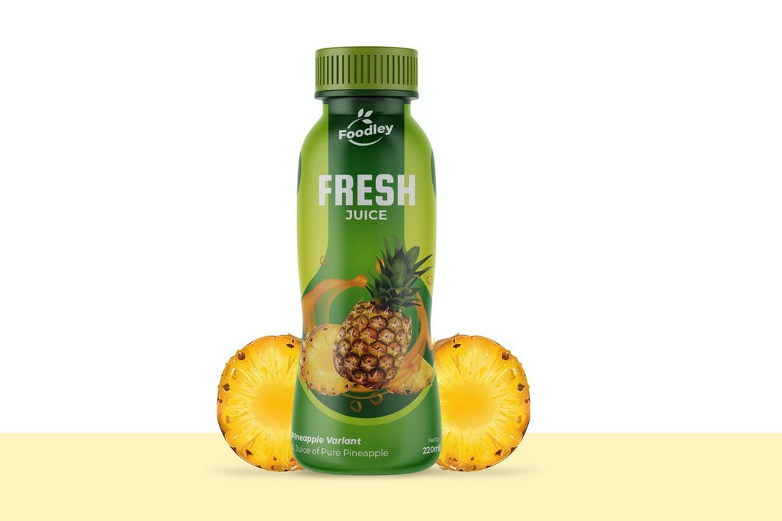 Fresh Juice Bottle Label Template