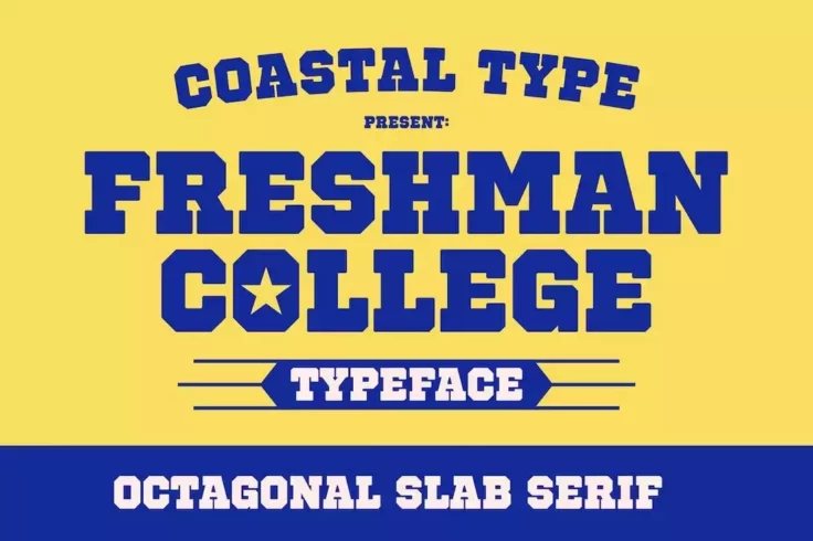 View Information about Freshman College Ocatagonal Slab Serif Font
