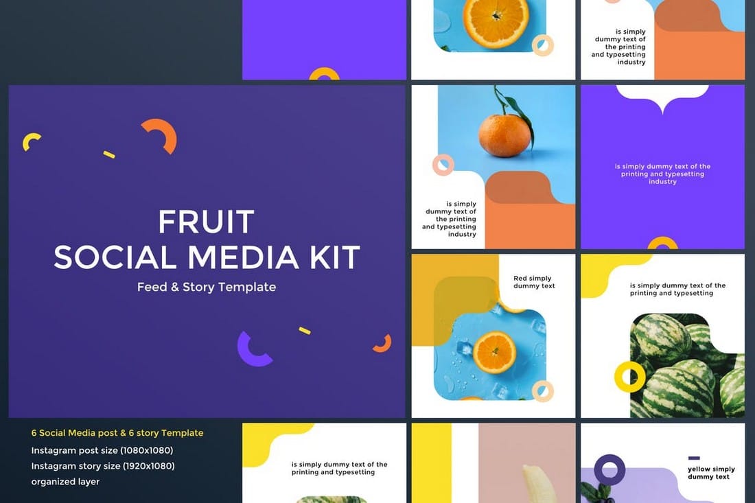 50 Best Social Media Kit Templates Graphics 21 Design Shack