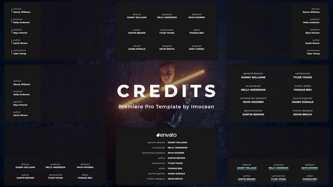 Full HD Credits Templates for Premiere Pro