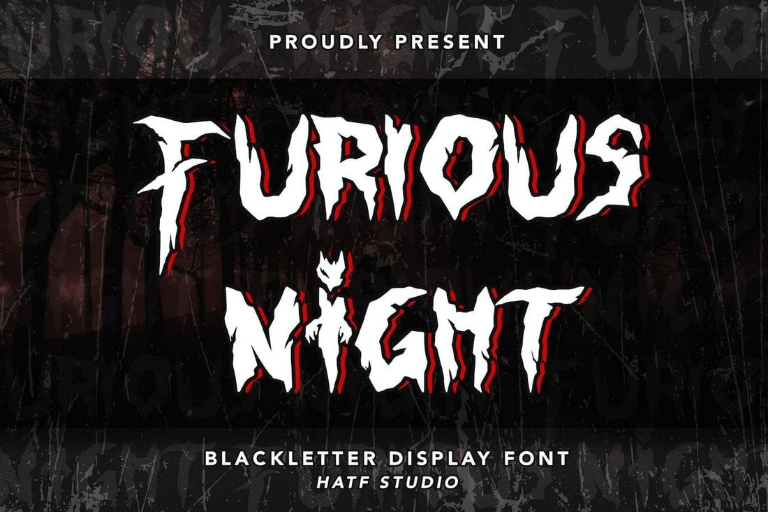 Furious Night - Scary Halloween Font