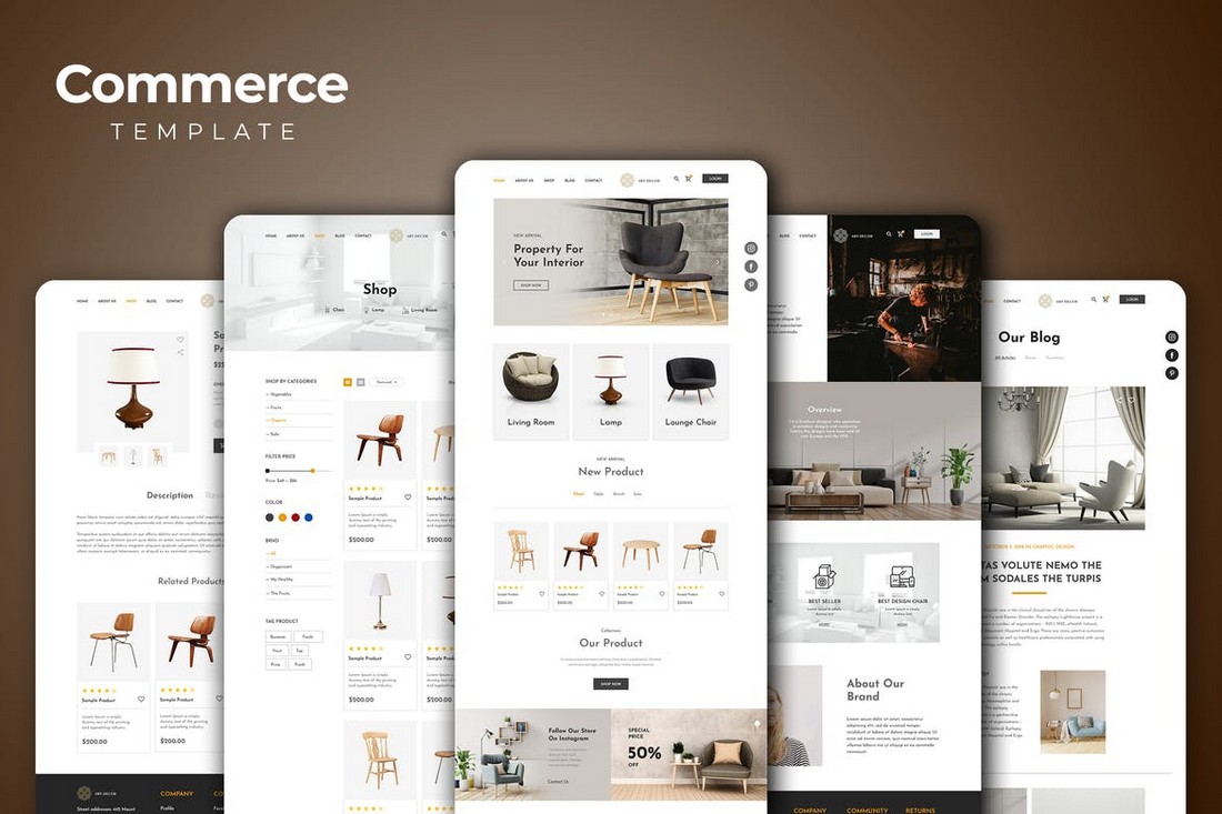 Furniture-Store-Adobe-XD-Website-Template 20+ Best Adobe XD Website Templates (Free & Pro) design tips 