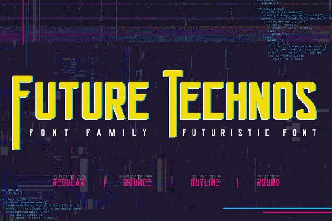 Future Technos - Cyber ​​Techno Font