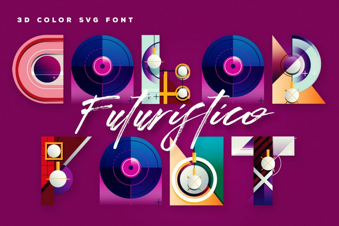 Futuristico - Unique 3D Color Font