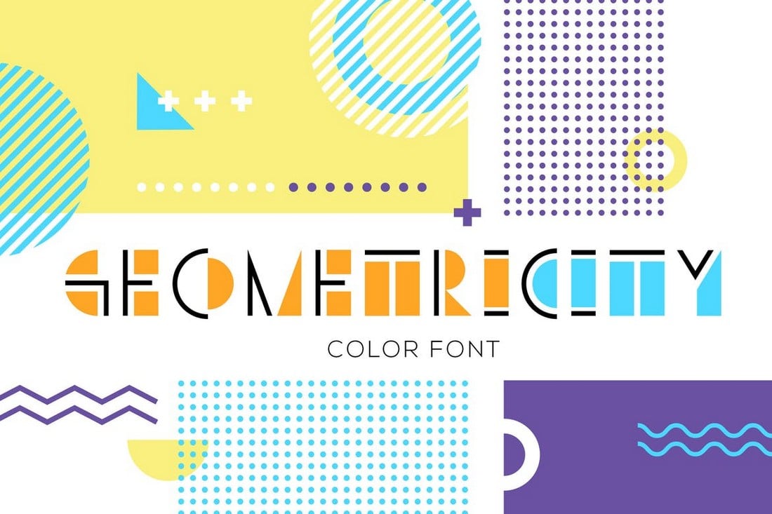 GEOMETRICITY-Geometric-Color-Font-1 20+ Best Color Fonts of 2020 design tips 