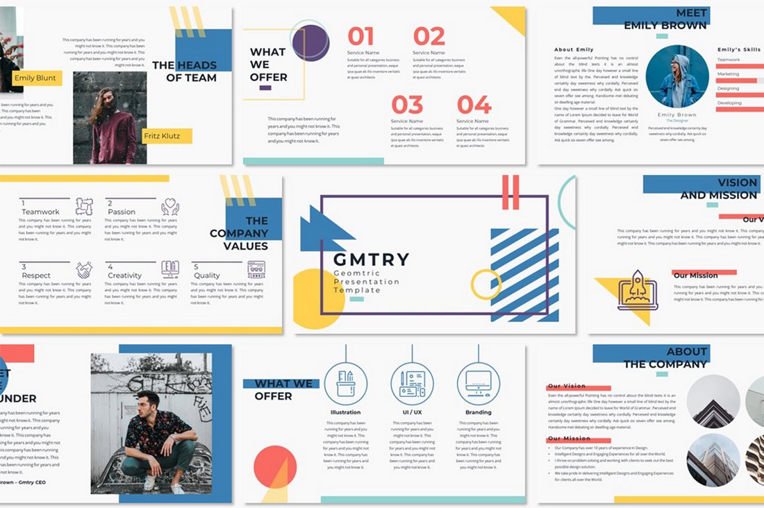 GMTRY - Free Geometric PowerPoint Template