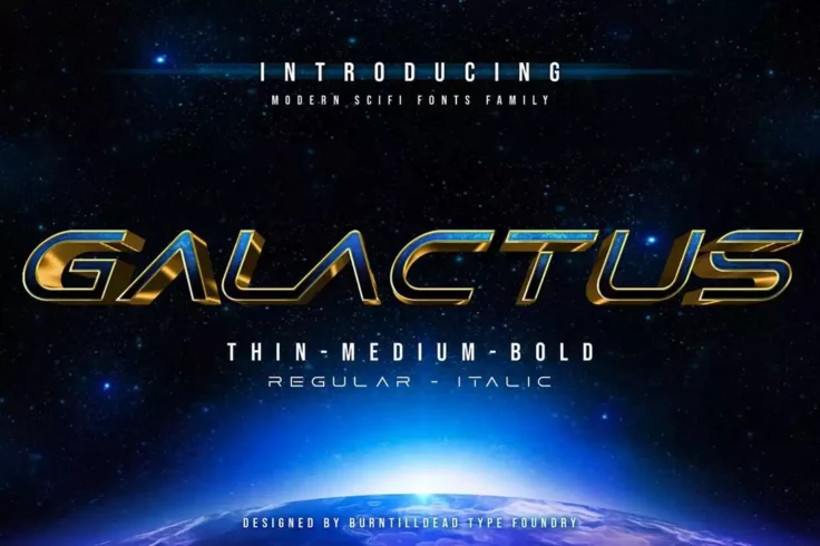 View Information about Galactus Futuristic Gaming Font