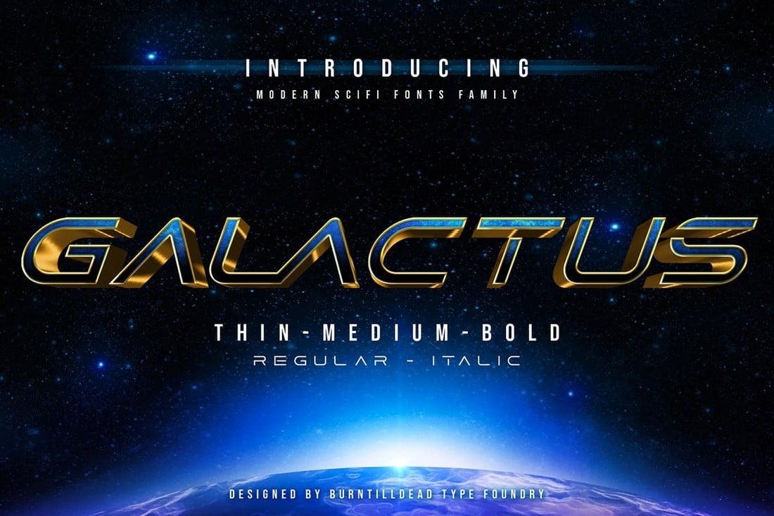 Galactus - فونت بازی آینده نگر