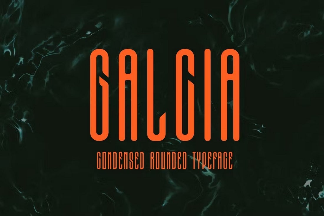 Galcia - فونت گرد فشرده