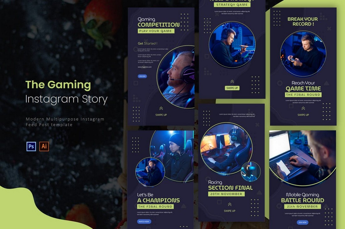 Gaming Competition Instagram Story Templates