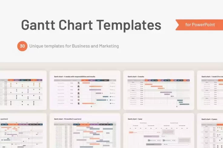 View Information about Gantt Chart PowerPoint Templates