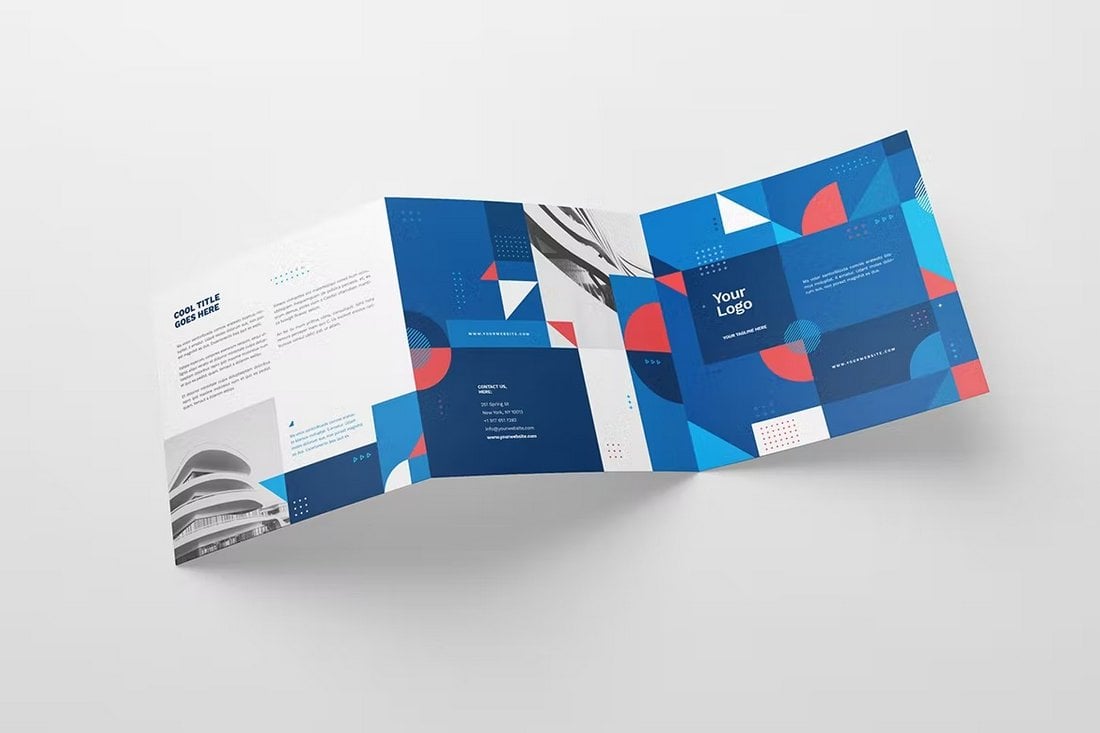 Geometric Shapes Tri-Fold Brochure Design 2