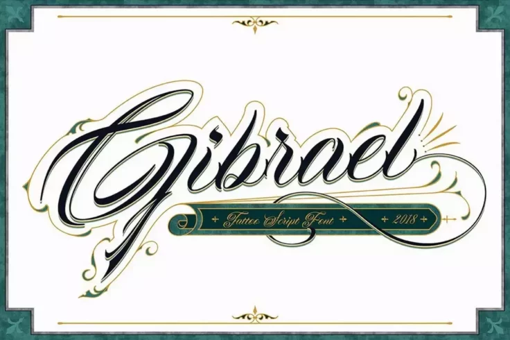 View Information about Gibrael Tattoo Script Font