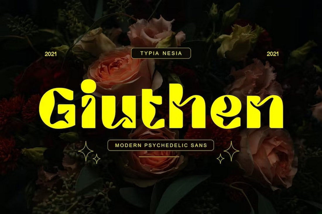 Giuthen - Modern Psychedelic Font