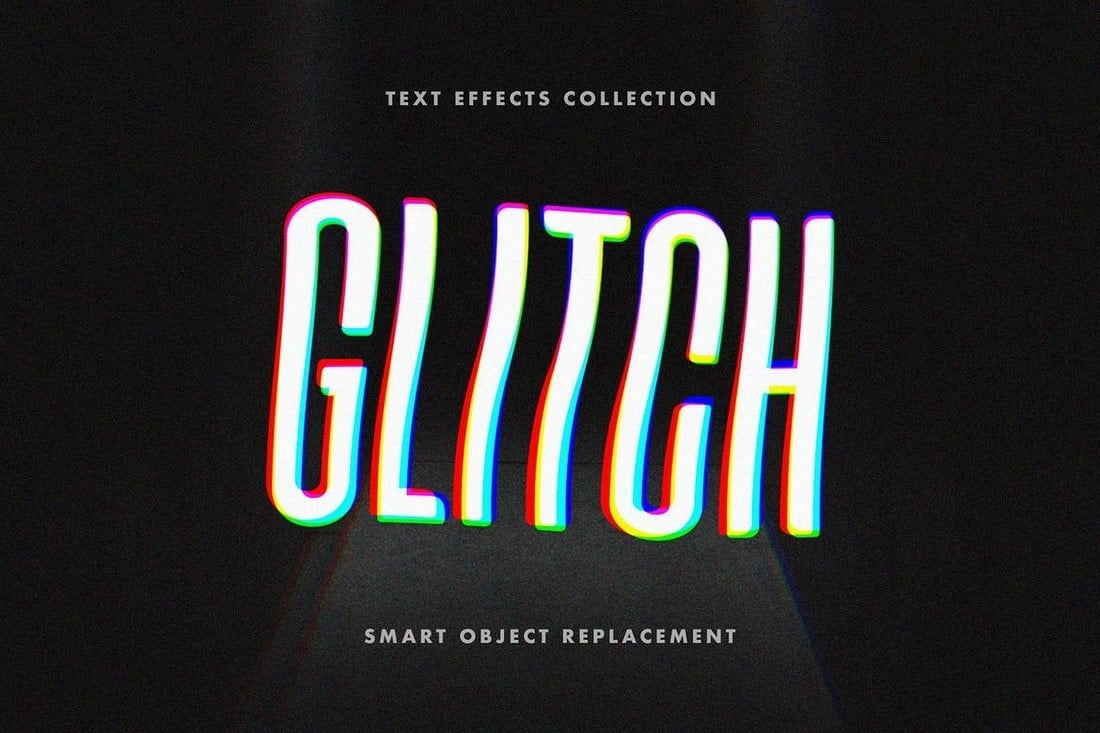 Glitch-Photoshop-Text-Effects-Collection 25+ Best Photoshop Text Effects 2020 (Free & Premium) design tips 