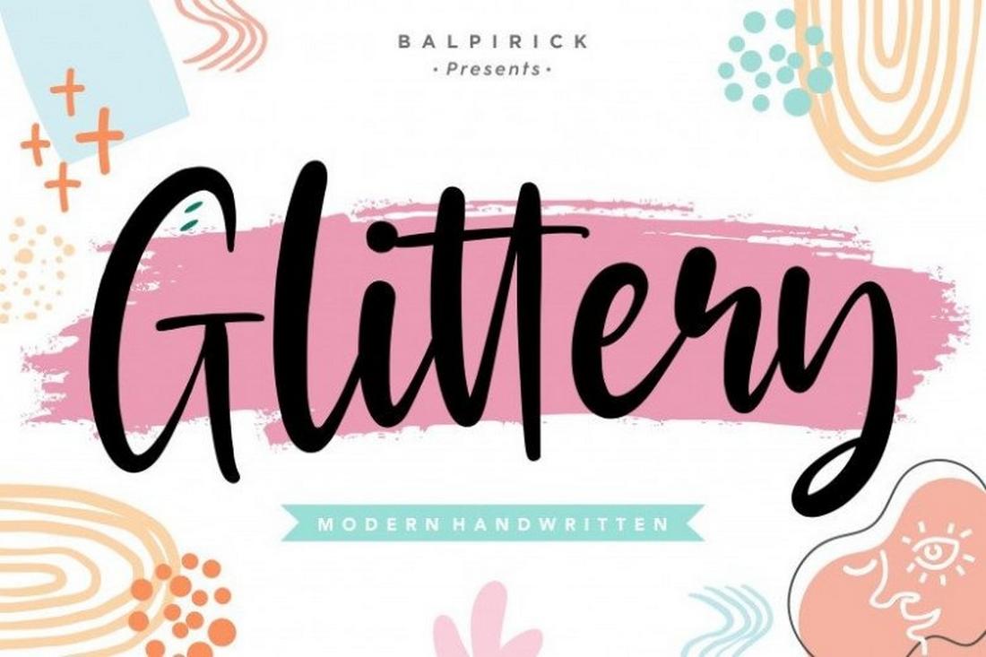 Glittery - Free Handwritten Font