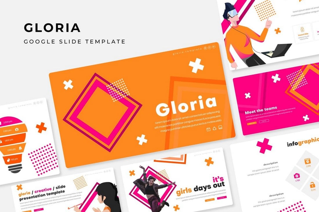 Gloria - Colorful Google Slide Template