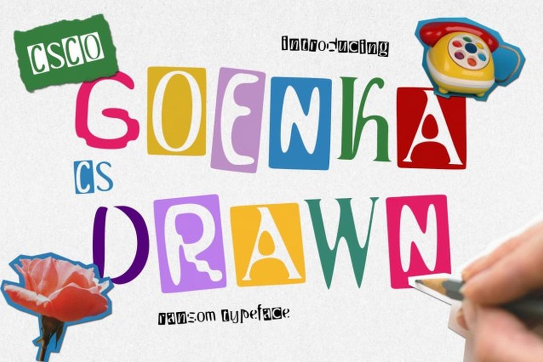 Goenka Drawn - Free Collage Font