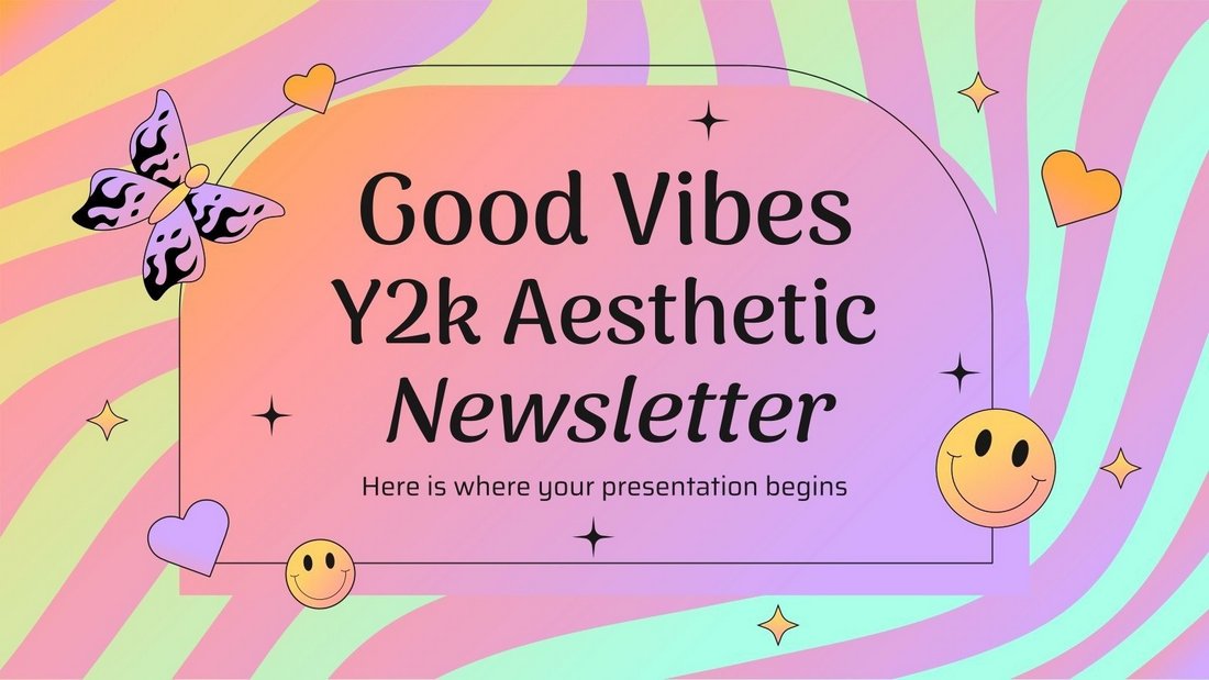 Good Vibes Y2K Aesthetic Google Slides Template