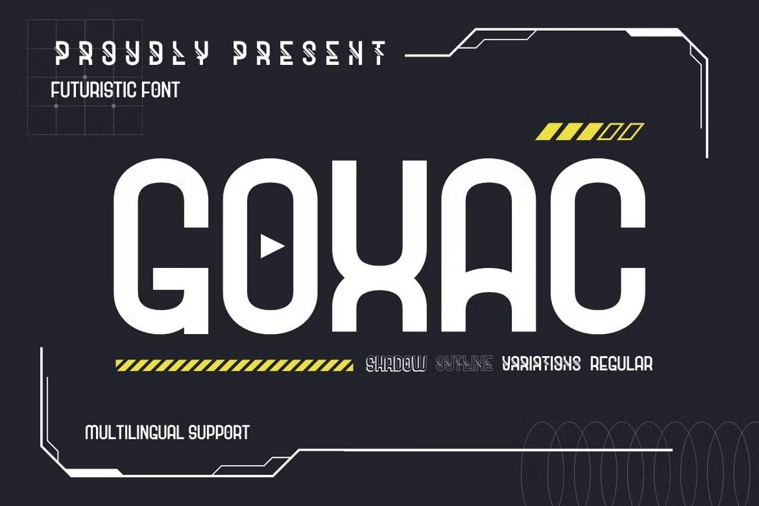 Goxac - Futuristic Logo Font