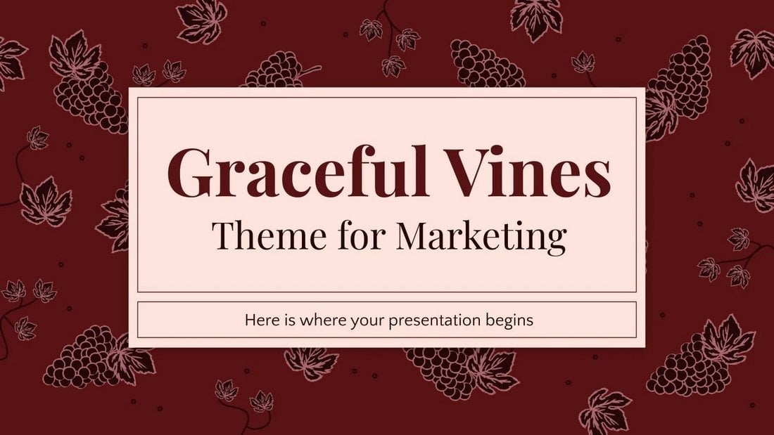 Graceful Vines - Free Google Slides Theme for Marketing
