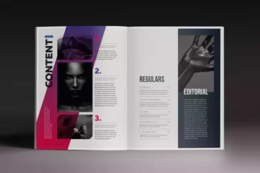 Gradient Magazine Affinity Publisher Template