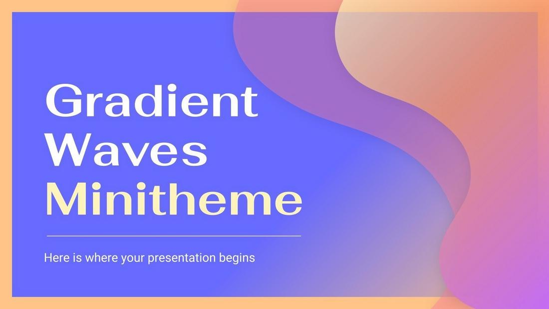 Gradient Waves Free Google Slides Template