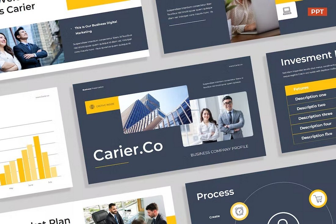 Gray Gold Company Profile Presentation Template