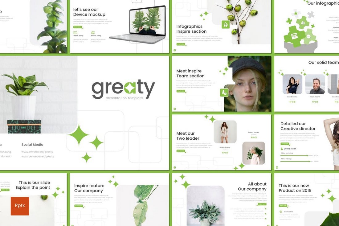 Greaty - Minimal Powerpoint Template