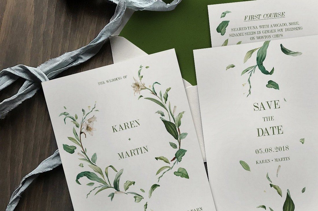 Download 65 Gorgeous Wedding Invitation Templates Design Shack PSD Mockup Templates