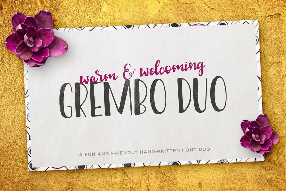 Grembo-Duo-Warm-Friendly-Fonts 25+ Best Friendly & Simple Fonts in 2022 (Free & Premium) design tips