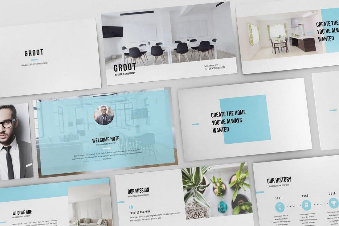 Groot-Interior-Design-Keynote-Template 30+ Best Minimal & Creative Keynote Templates design tips 