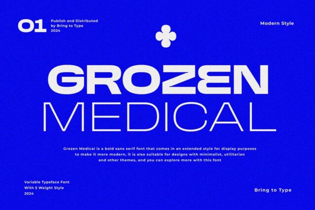 Grozen Medical - Free Bold Sans Font