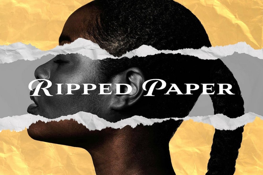 Grunge Ripper Paper Photo Effect PSD