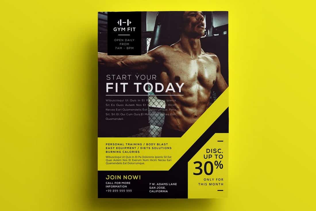 Gym & Fitness Flyer Template