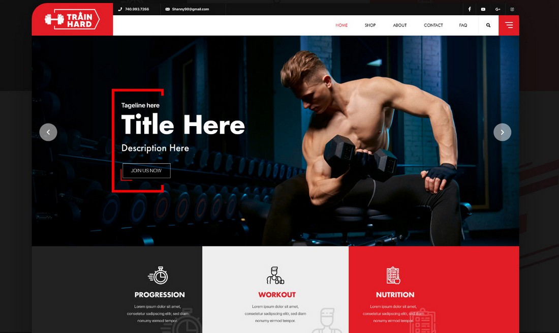 Gym-Fitness-Free-Adobe-XD-Website-Templates 20+ Best Adobe XD Website Templates (Free & Pro) design tips 