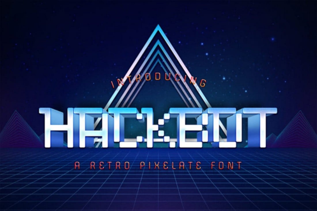 Hackbot-Retro-Pixelate-Font 20+ Best Pixel Art Fonts of 2022 (Free & Premium) design tips 