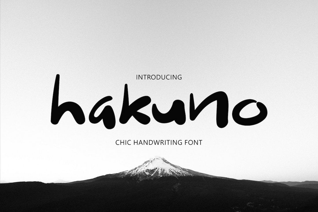 Hakuno - Asian Inspired Handwriting Font