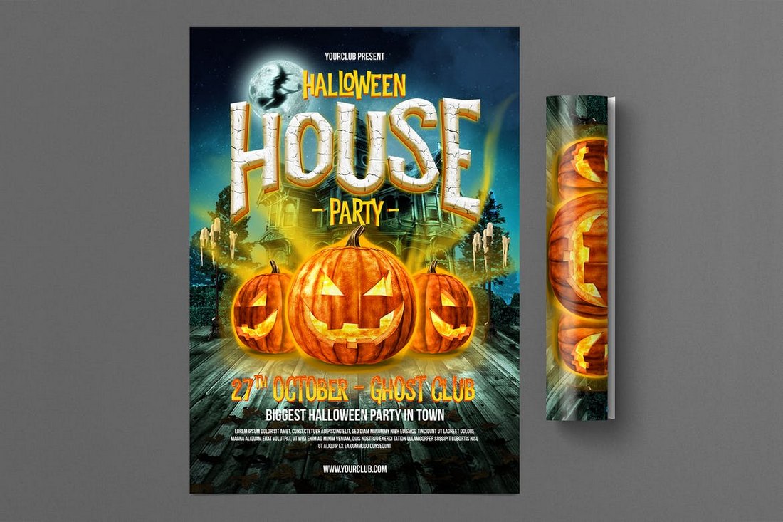 Halloween-House-Party-Flyer 20+ Halloween Flyer Templates design tips 