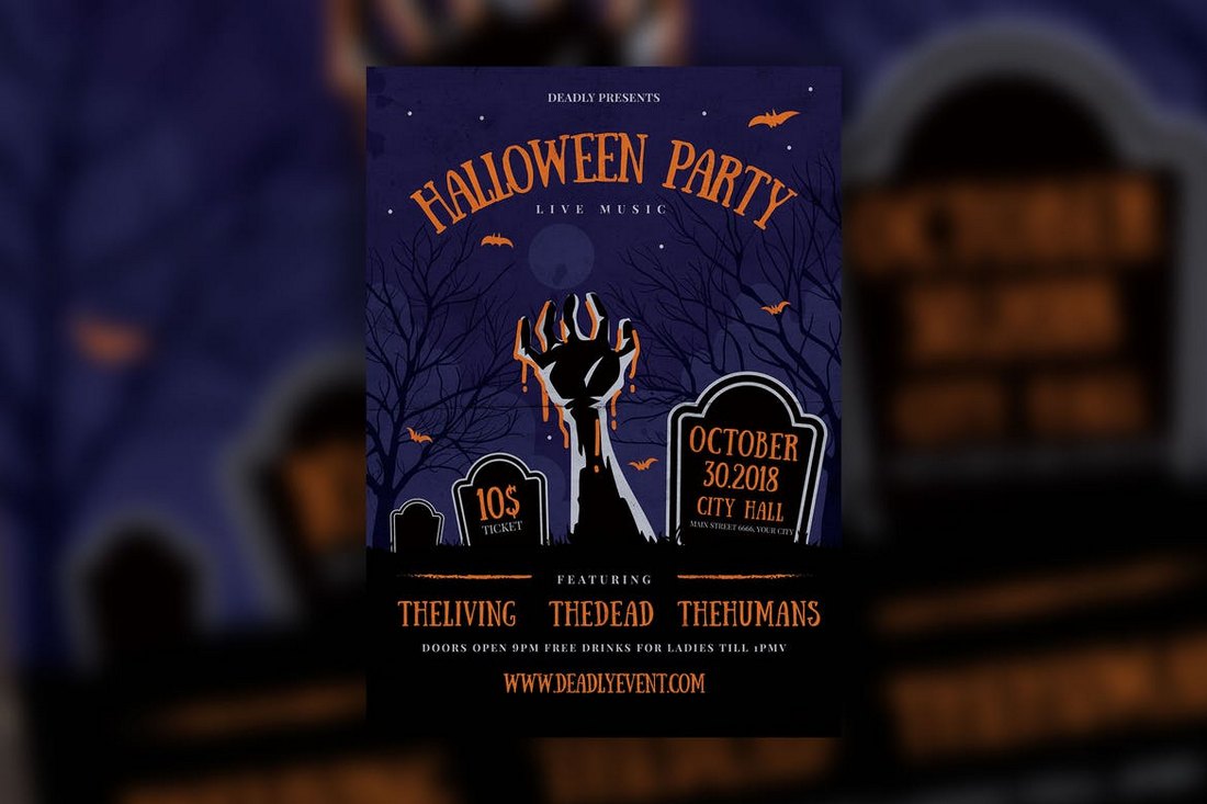 Halloween-Live-Music-Flyer 20+ Halloween Flyer Templates design tips 